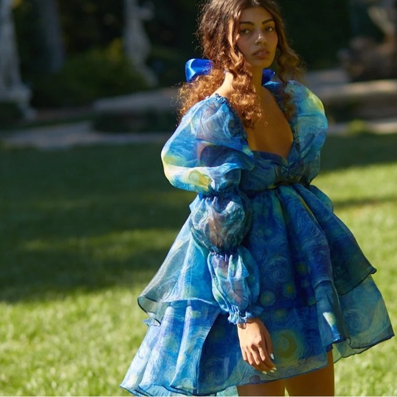 (SOLD) Selkie The Starry Night Moonlight Dress - Picture 3 of 14